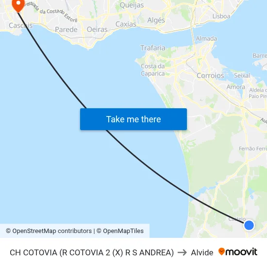 CH COTOVIA (R COTOVIA 2 (X) R S ANDREA) to Alvide map