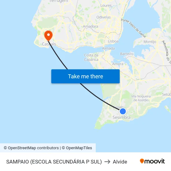 SAMPAIO (ESCOLA SECUNDÁRIA P SUL) to Alvide map