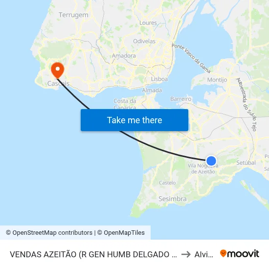VENDAS AZEITÃO (R GEN HUMB DELGADO 35) to Alvide map