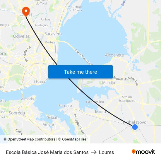 Escola Básica José Maria dos Santos to Loures map