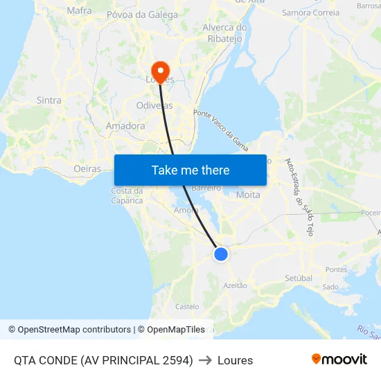 QTA CONDE (AV PRINCIPAL 2594) to Loures map
