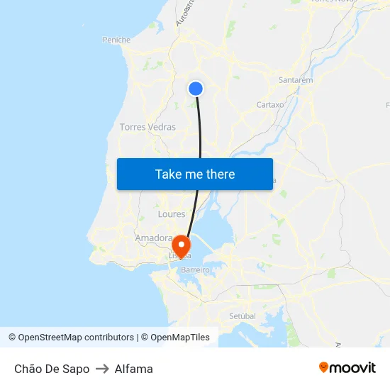 Chão De Sapo to Alfama map