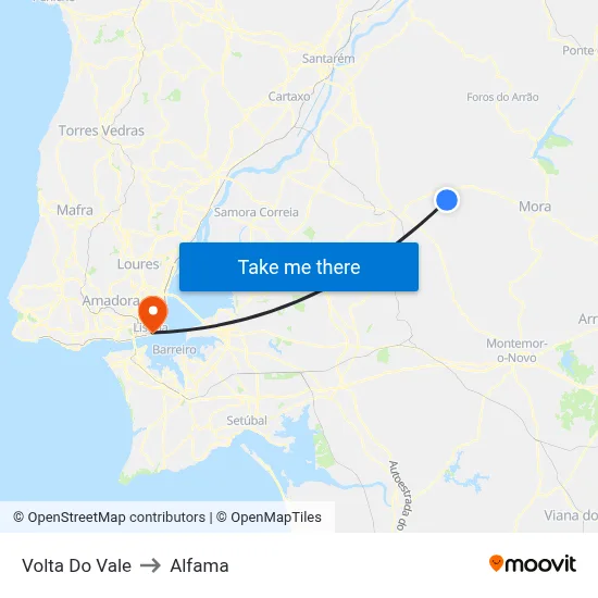 Volta Do Vale to Alfama map