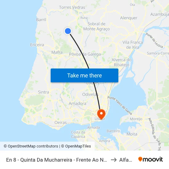 En 8 - Quinta Da Mucharreira - Frente Ao Nº 1 to Alfama map