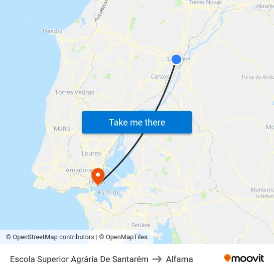 Escola Superior Agrária De Santarém to Alfama map