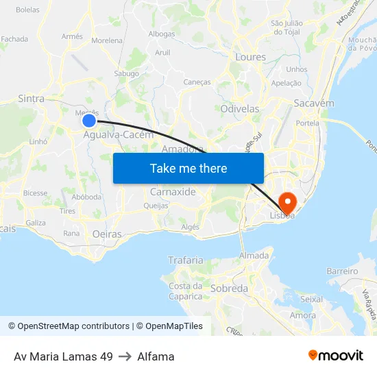 Av Maria Lamas 49 to Alfama map