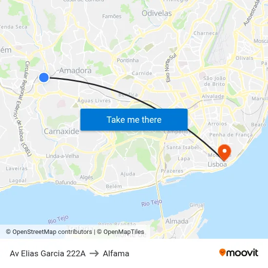 Av Elias Garcia 222A to Alfama map