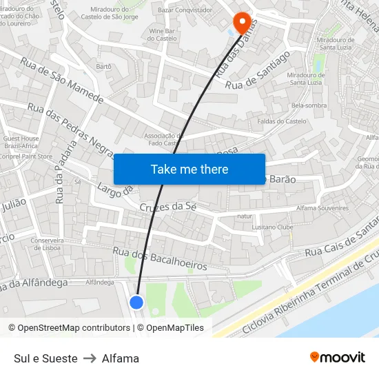 Sul e Sueste to Alfama map