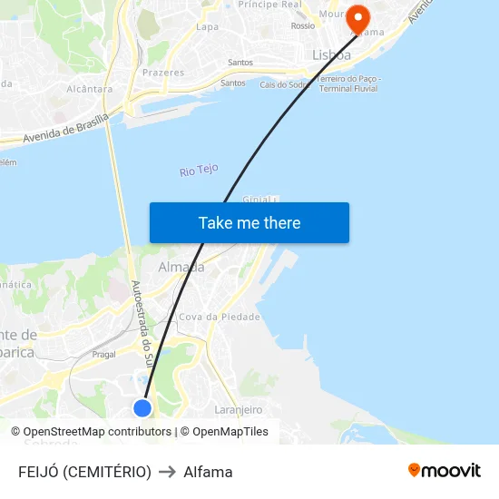 FEIJÓ (CEMITÉRIO) to Alfama map