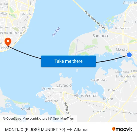 MONTIJO (R JOSÉ MUNDET 79) to Alfama map