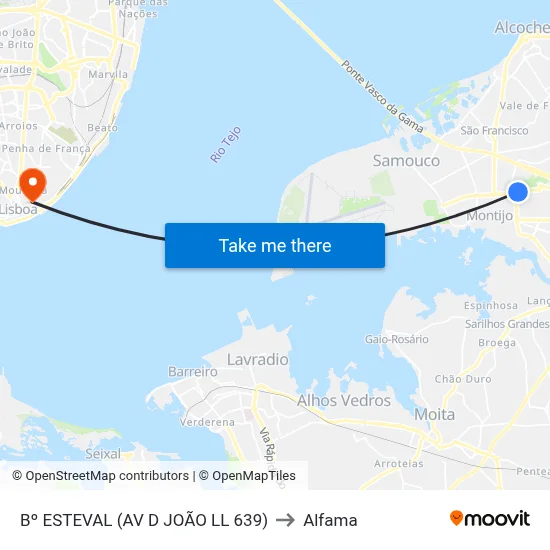 Bº ESTEVAL (AV D JOÃO LL 639) to Alfama map