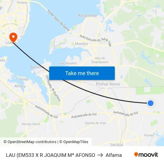 LAU (EM533 X R JOAQUIM Mª AFONSO to Alfama map