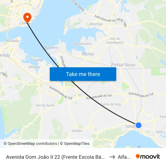 Avenida Dom João II 22 (Frente Escola Básica) to Alfama map