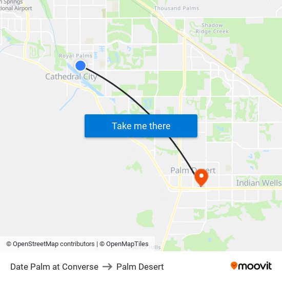 Date Palm at Converse to Palm Desert map
