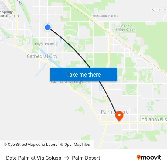 Date Palm at Via Colusa to Palm Desert map