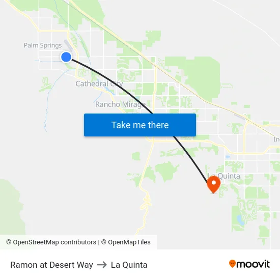 Ramon at Desert Way to La Quinta map