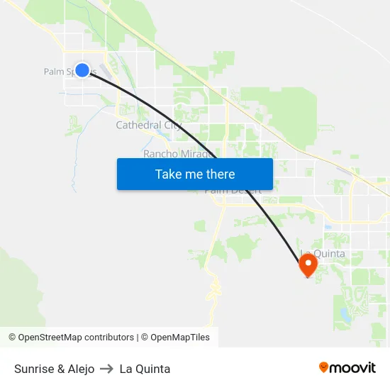 Sunrise & Alejo to La Quinta map