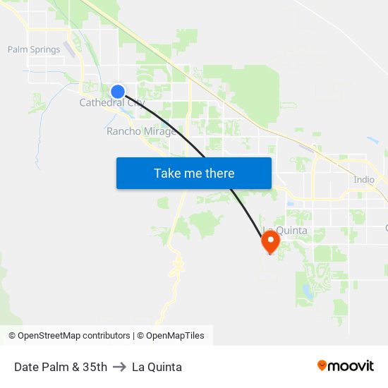 Date Palm & 35th to La Quinta map