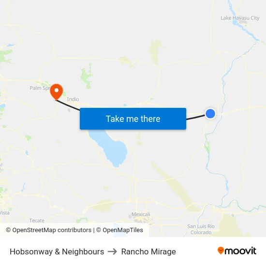 Hobsonway & Neighbours to Rancho Mirage map