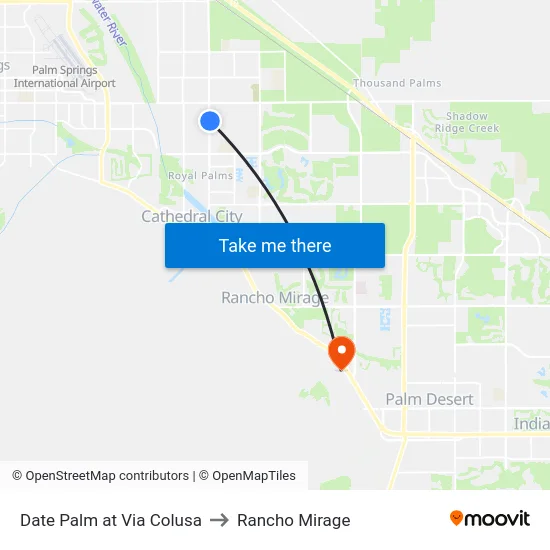 Date Palm at Via Colusa to Rancho Mirage map