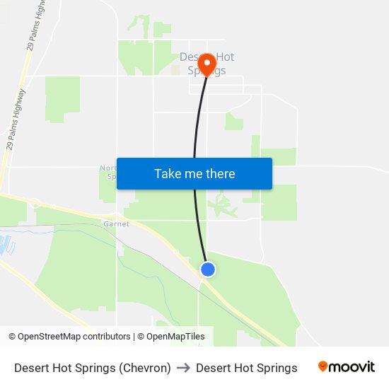 Desert Hot Springs (Chevron) to Desert Hot Springs map