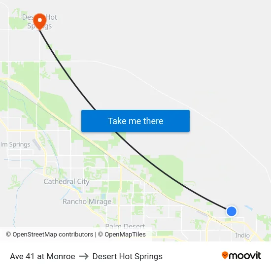 Ave 41 at Monroe to Desert Hot Springs map