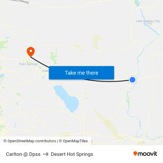 Carlton @ Dpss to Desert Hot Springs map
