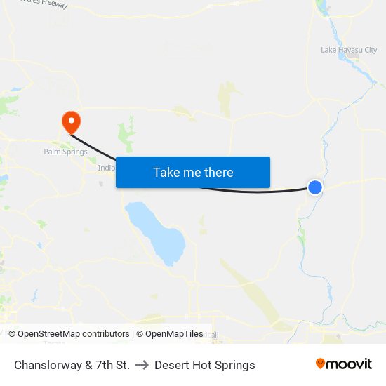 Chanslorway & 7th St. to Desert Hot Springs map