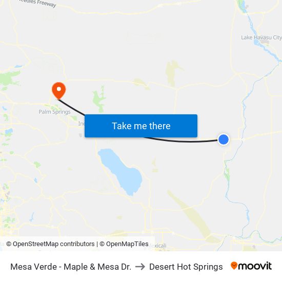 Mesa Verde - Maple & Mesa Dr. to Desert Hot Springs map