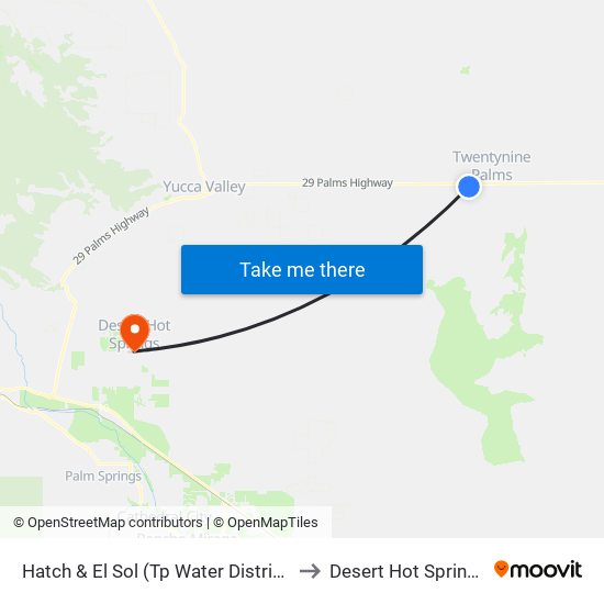 Hatch & El Sol (Tp Water District) to Desert Hot Springs map