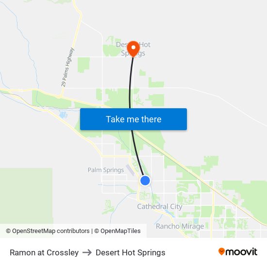 Ramon at Crossley to Desert Hot Springs map