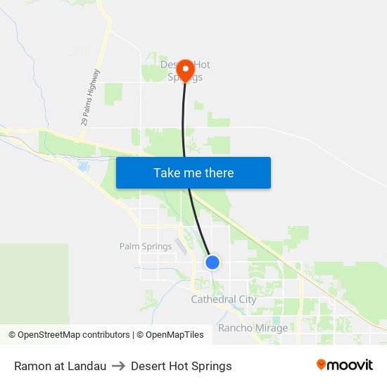 Ramon at Landau to Desert Hot Springs map