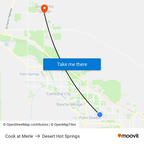 Cook at Merle to Desert Hot Springs map