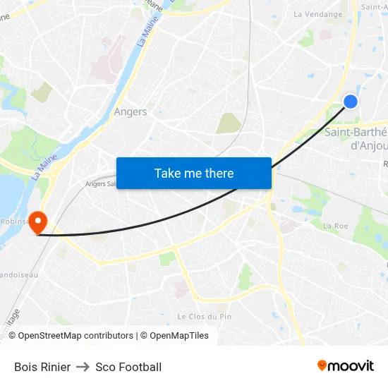 Bois Rinier to Sco Football map