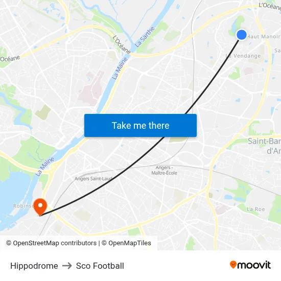 Hippodrome to Sco Football map