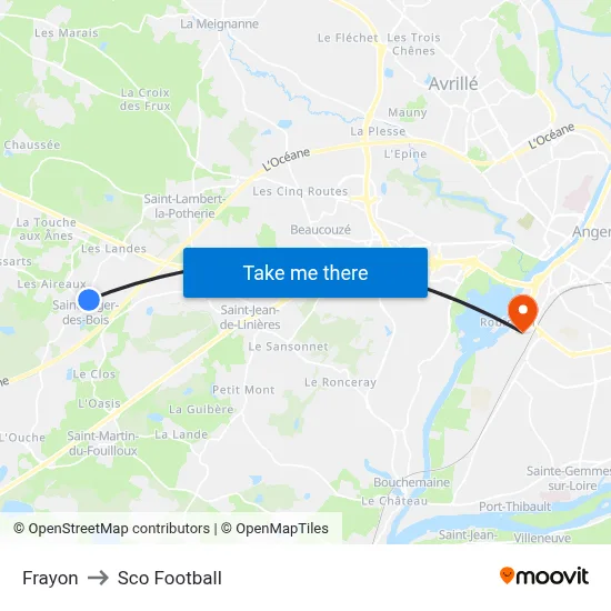 Frayon to Sco Football map