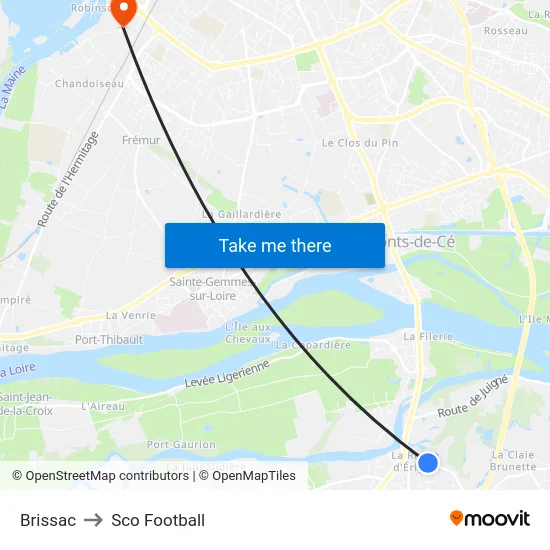 Brissac to Sco Football map