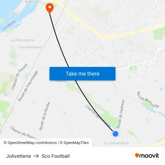 Jolivetterie to Sco Football map