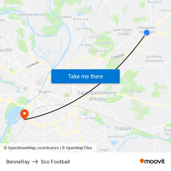 Bennefray to Sco Football map