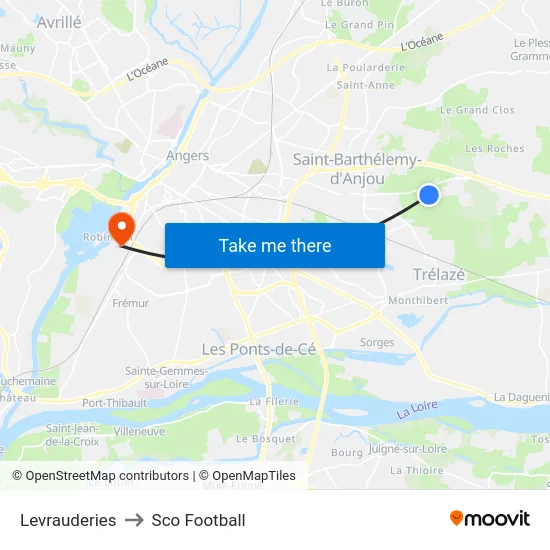 Levrauderies to Sco Football map