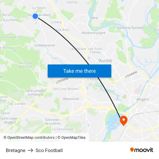 Bretagne to Sco Football map