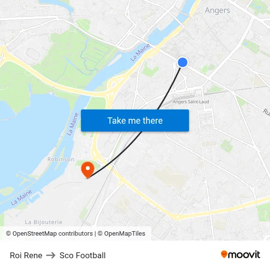 Roi Rene to Sco Football map
