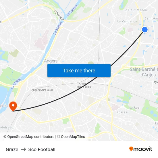 Grazé to Sco Football map