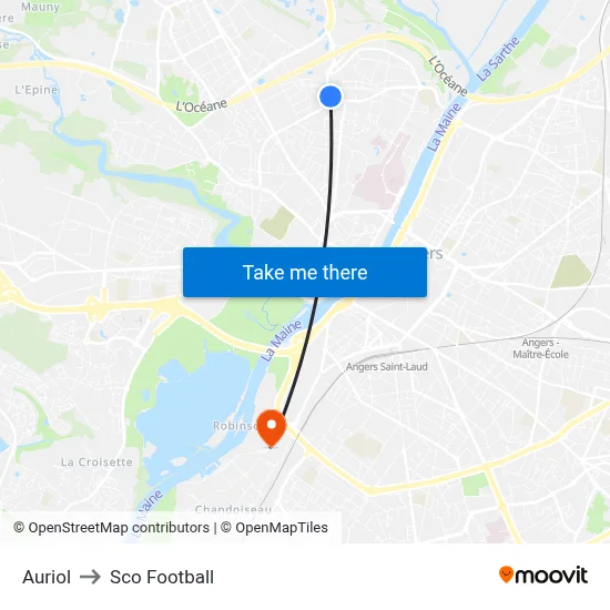 Auriol to Sco Football map
