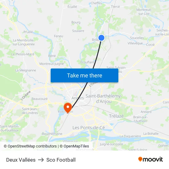 Deux Vallées to Sco Football map