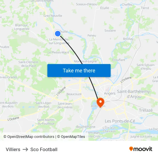 Villiers to Sco Football map