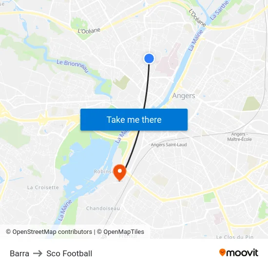Barra to Sco Football map