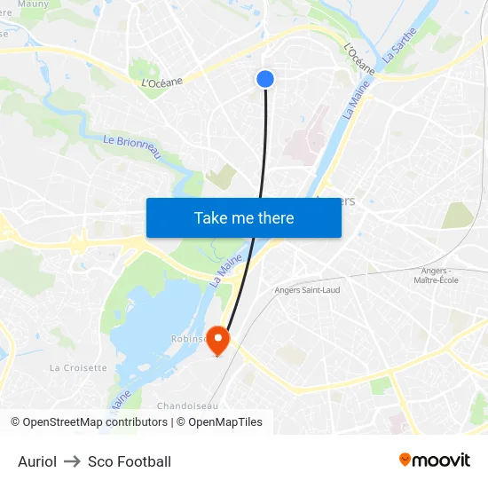 Auriol to Sco Football map