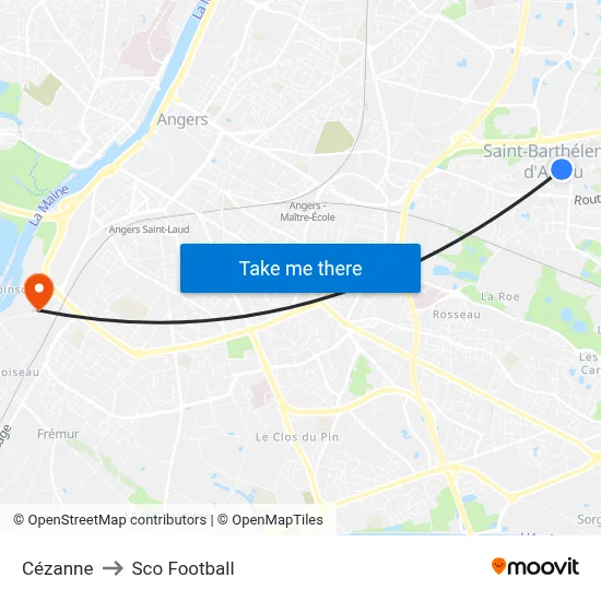 Cézanne to Sco Football map