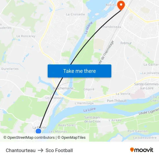 Chantourteau to Sco Football map